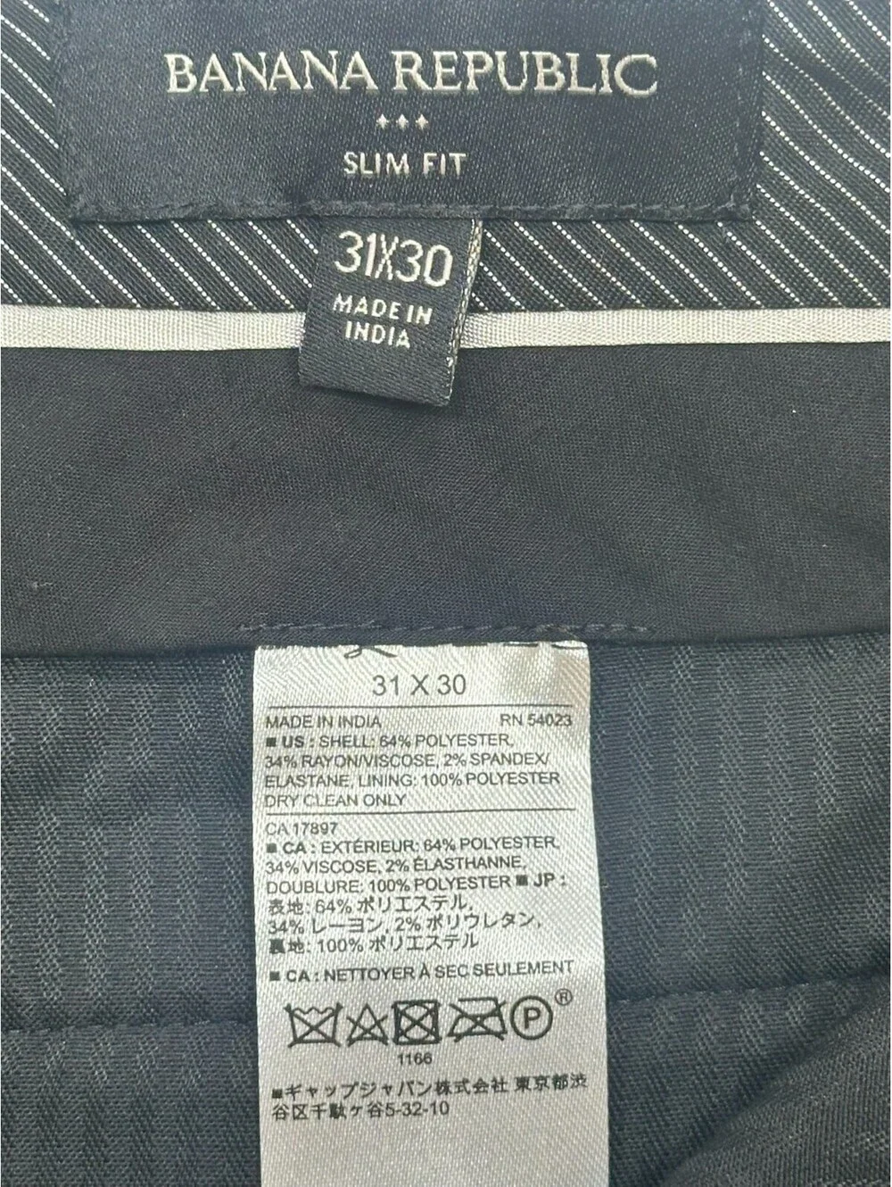 Banana Republic Slim Flat Front Dress Pants Blue Mens 31/30